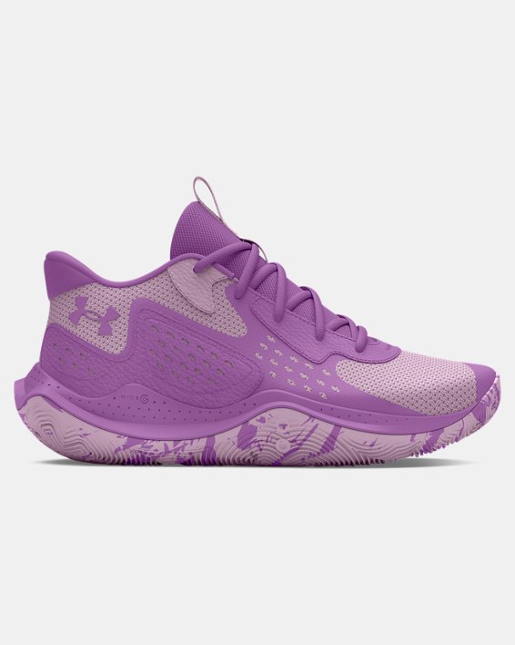 Unisex UA Jet '23 Basketball Shoes, Purple, pdpMainDesktop image number 0